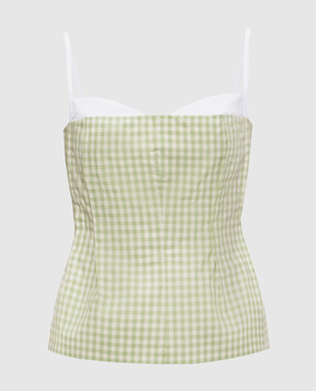 Simkhai Green checkered top 3262160CAPGING
