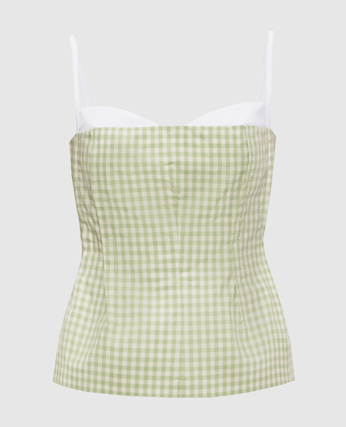 Groen geruite top