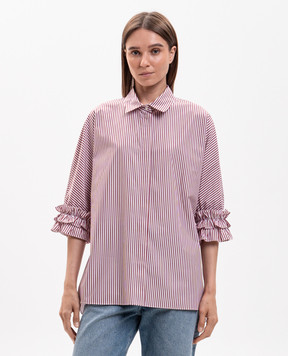 Max Mara NEBBIE striped shirt with ruffles SMMNEBBIE