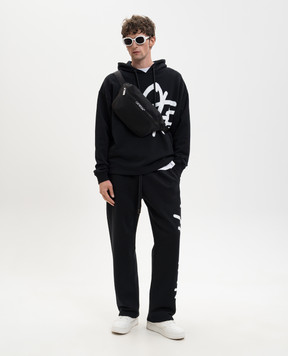 Off-White Black sweatpants with contrast logo print 44MCH05AS26F00B