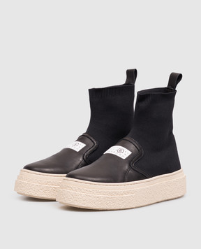 Maison Margiela MM6 Black combination snooker shoes 839283640