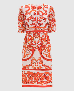 Dolce&Gabbana White silk sheath dress F6EAJTGDDRJ