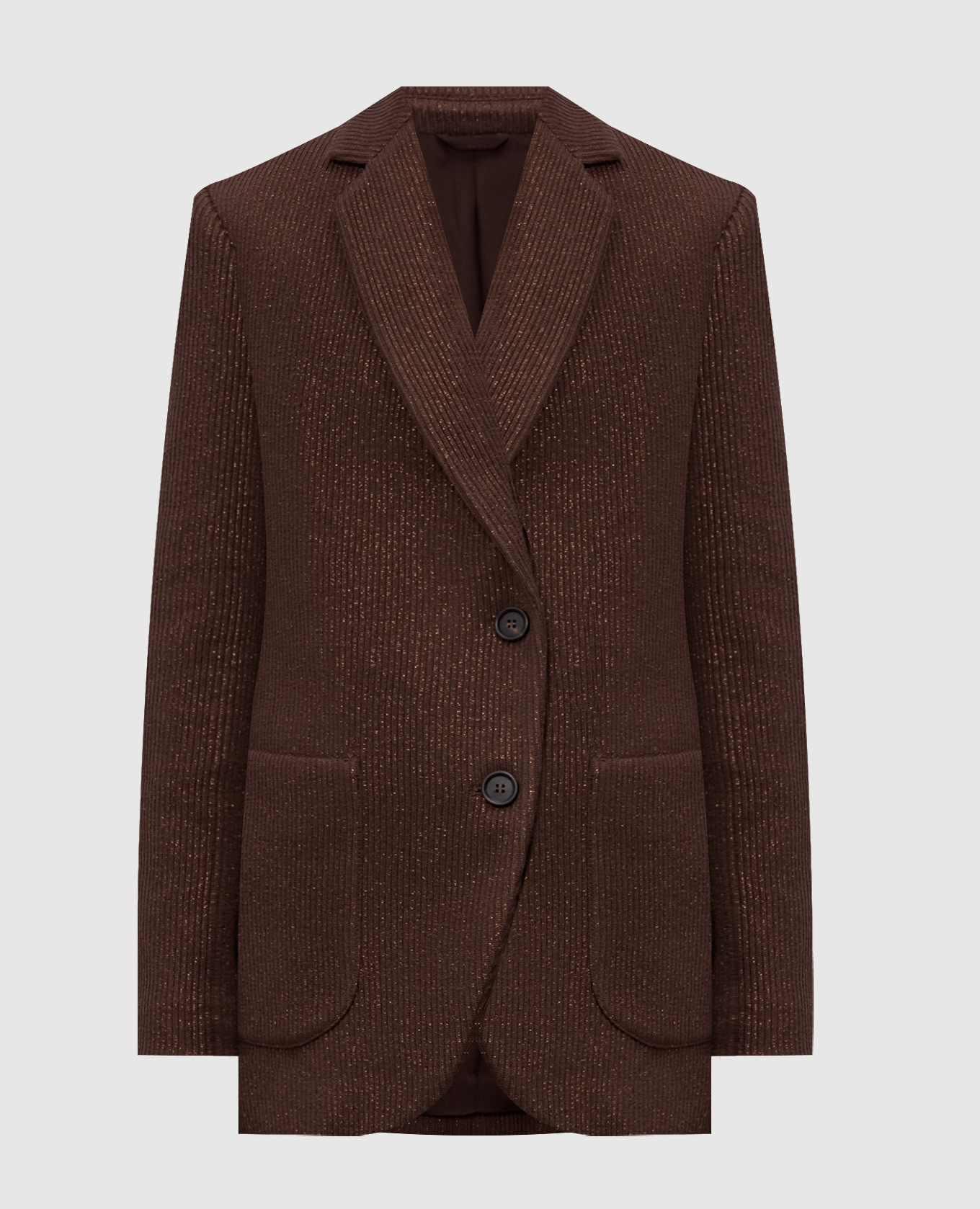 Brown jacket with lurex