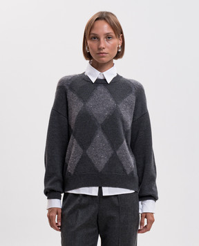 Peserico Gray wool jumper A99227F07A9340