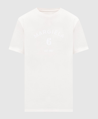 T-shirt bianca con stampa del logo
