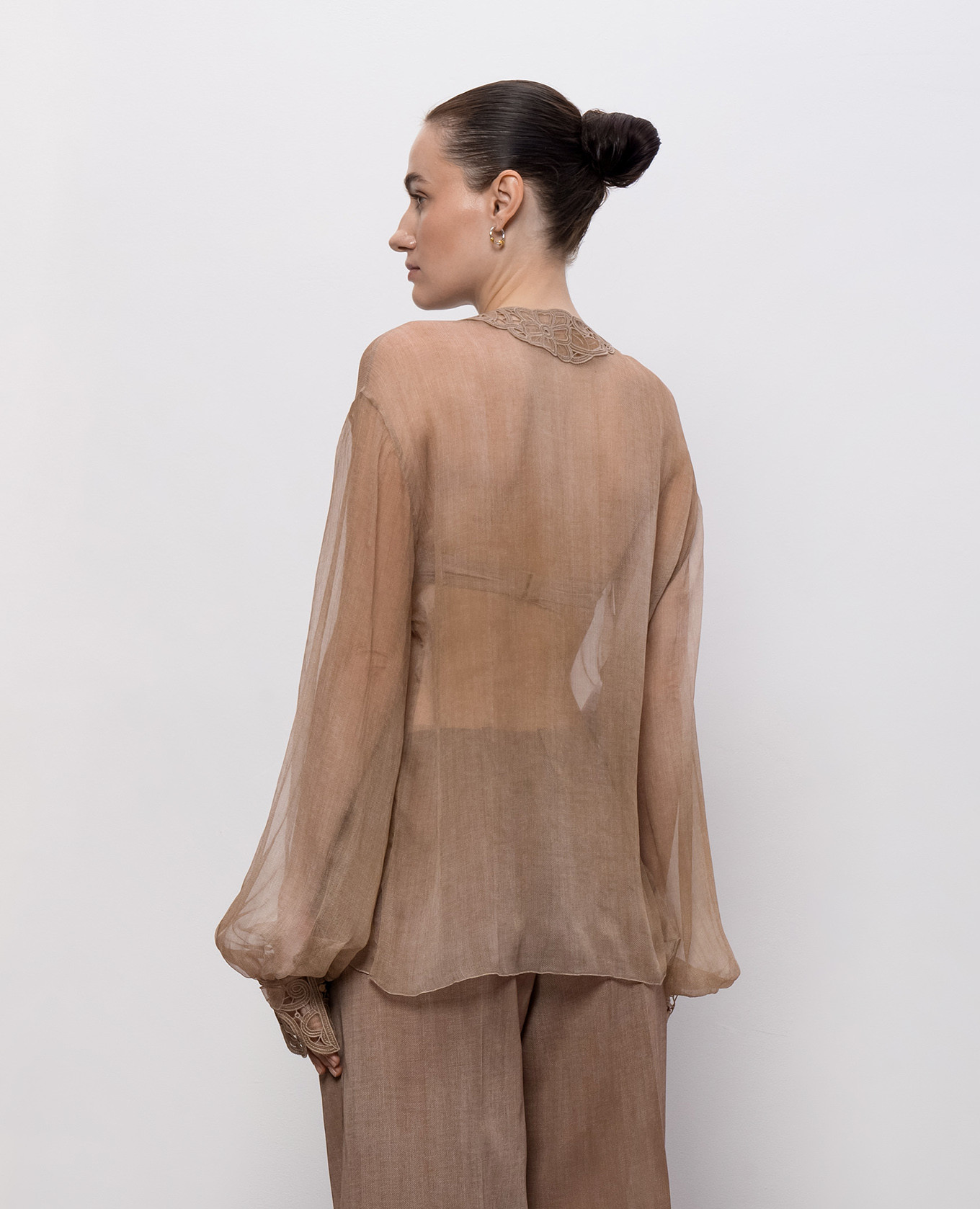 

Brown silk blouse Ermanno Scervino