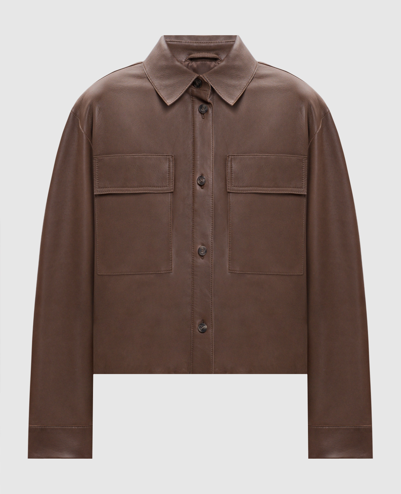 Brown leather jacket PIOVRA Max Mara Weekend