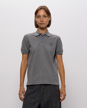 Brunello Cucinelli Grey polo shirt with logo patch ML944VL505