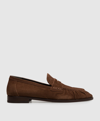 Braune Wildleder-Loafer