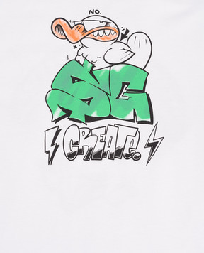 Sprayground Children's white T-shirt Create Your World SPY1414