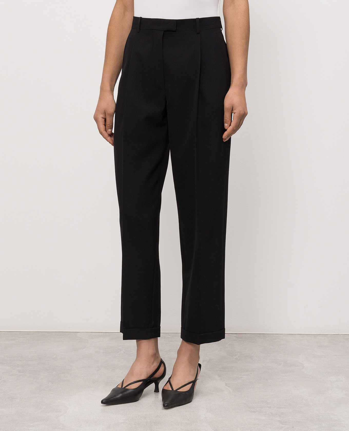 Fini black wool trousers The Row 3
