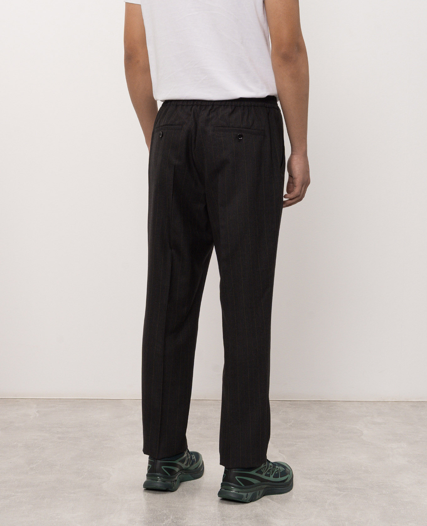 Gray striped wool pants Ami Paris 4