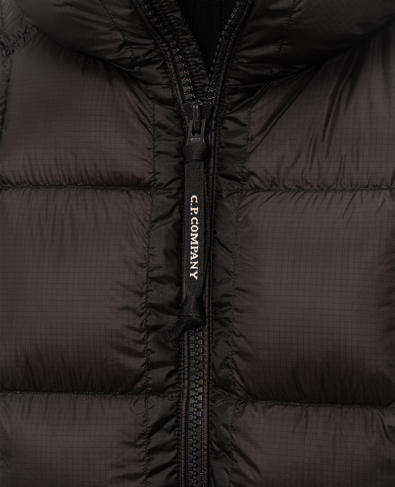 Black down jacket with logo patch C.P. Company 5