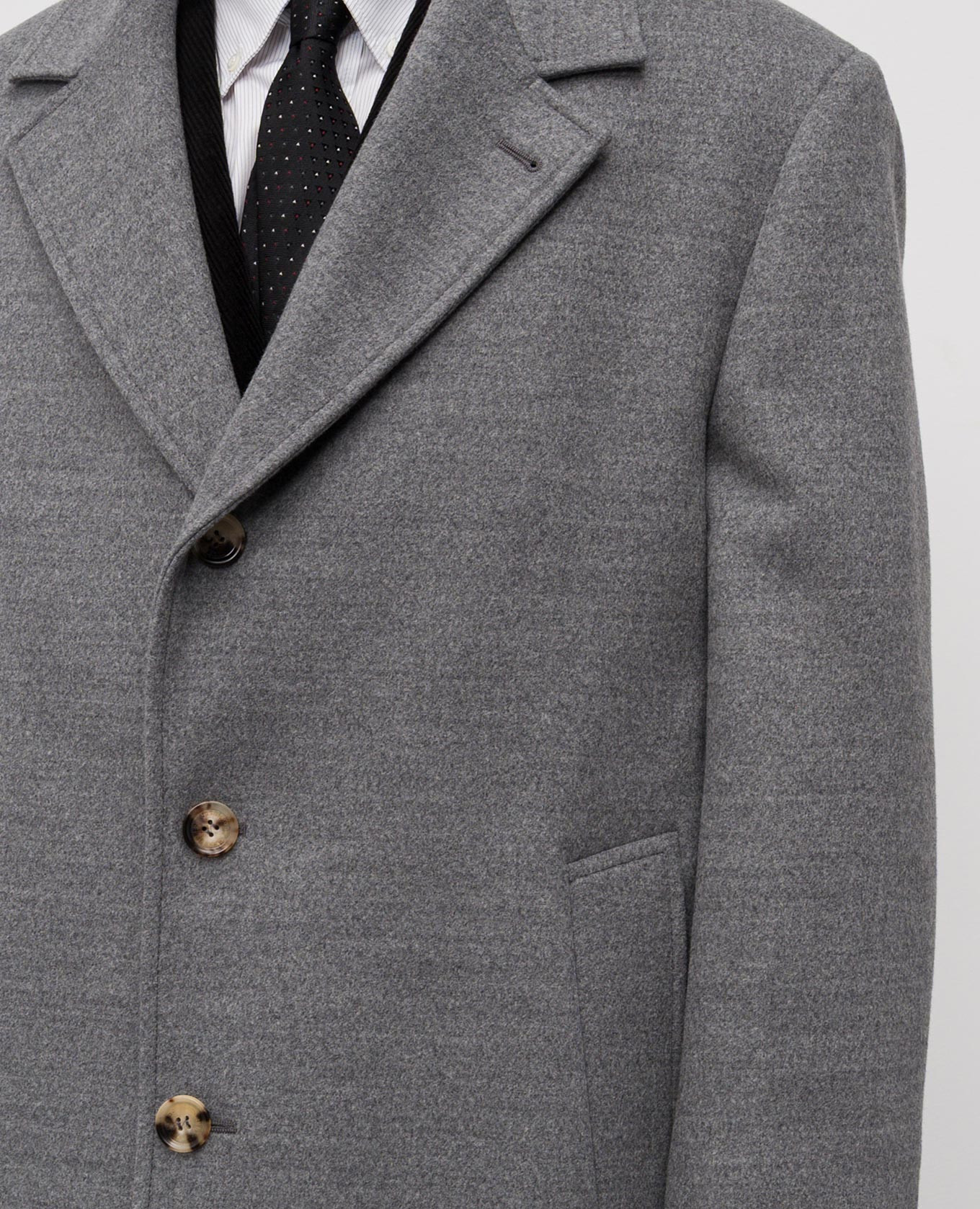 Gray wool coat Brunello Cucinelli 5