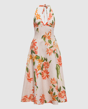 Faithfull Marais white floral linen dress FF3637JDF