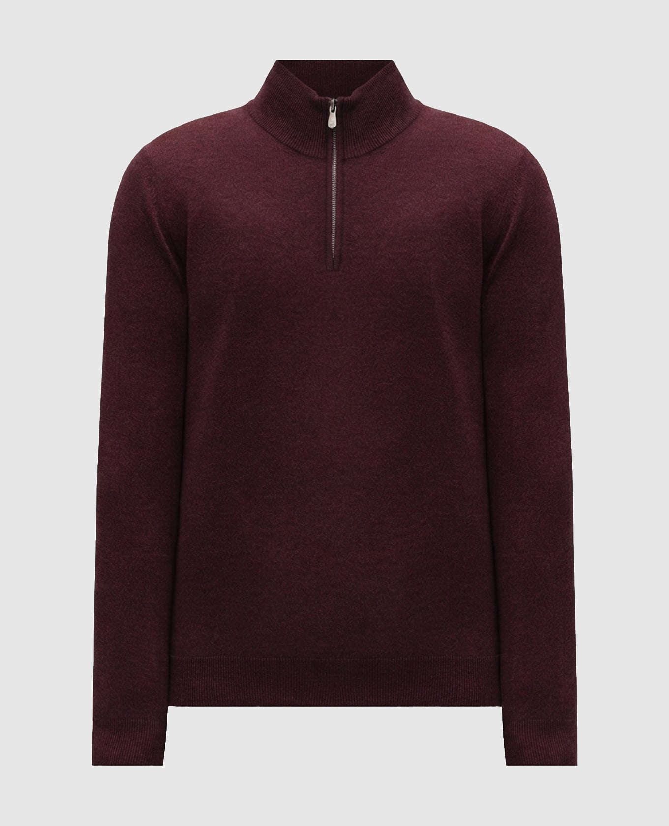 Burgundy cashmere, silk and linen jumper