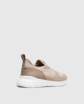 Stefano Ricci Beige sneakers with logo UZ689G2400TSWY
