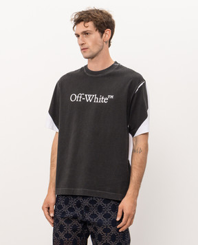 Off-White T-shirt with logo print 44MAA120F26J01D