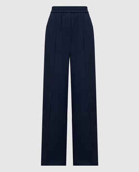 Brunello Cucinelli Blue pants with wool MP542P9002