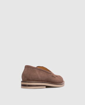 Brunello Cucinelli Brown suede loafers MZUSOLT709