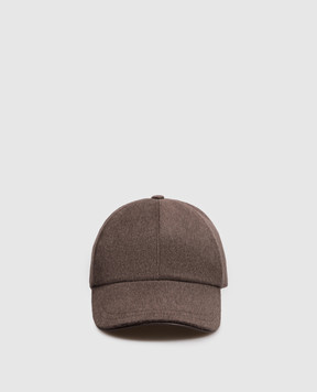 Peserico Brown wool and cashmere cap R76061C006717