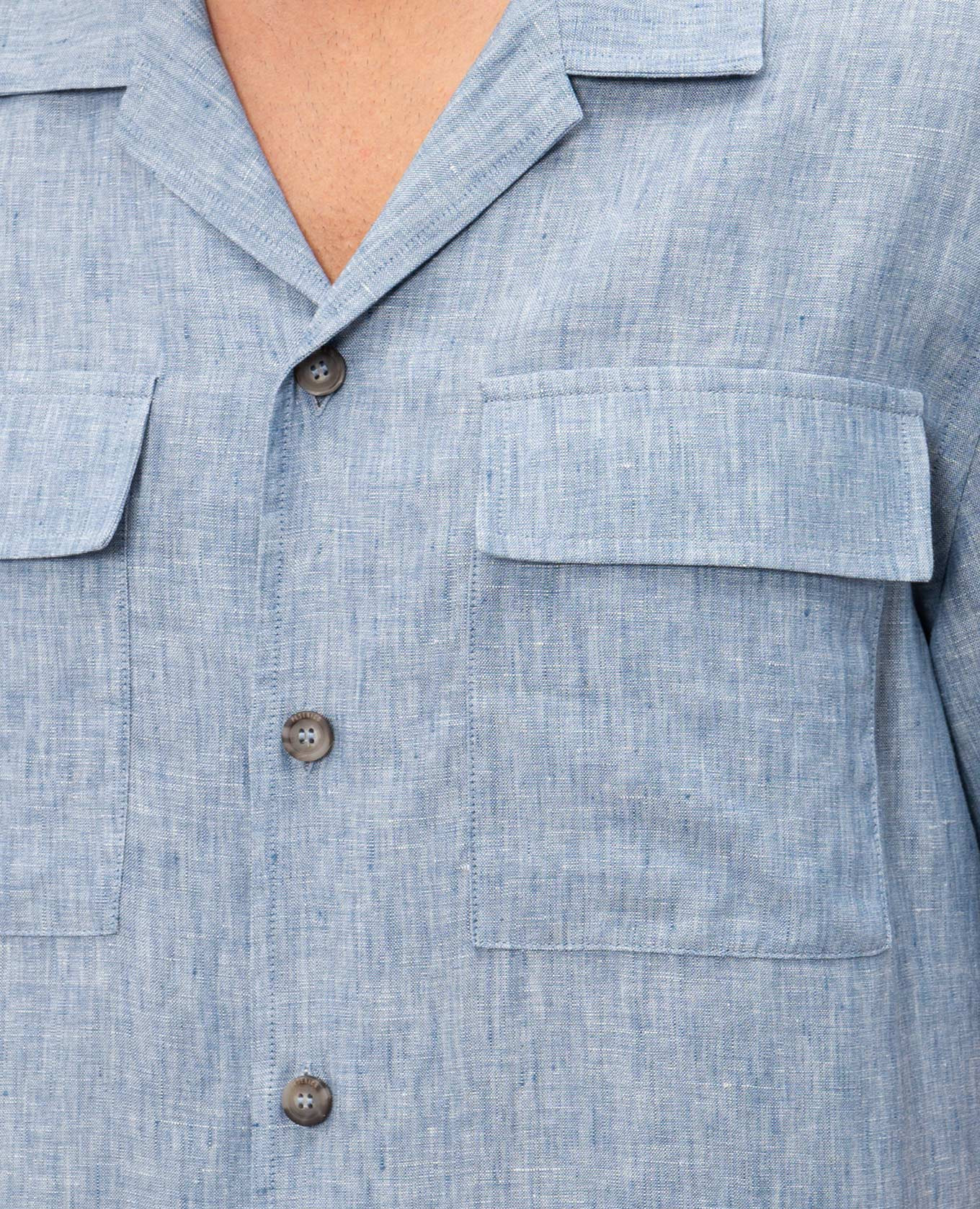 Blue linen shirt Peserico 5