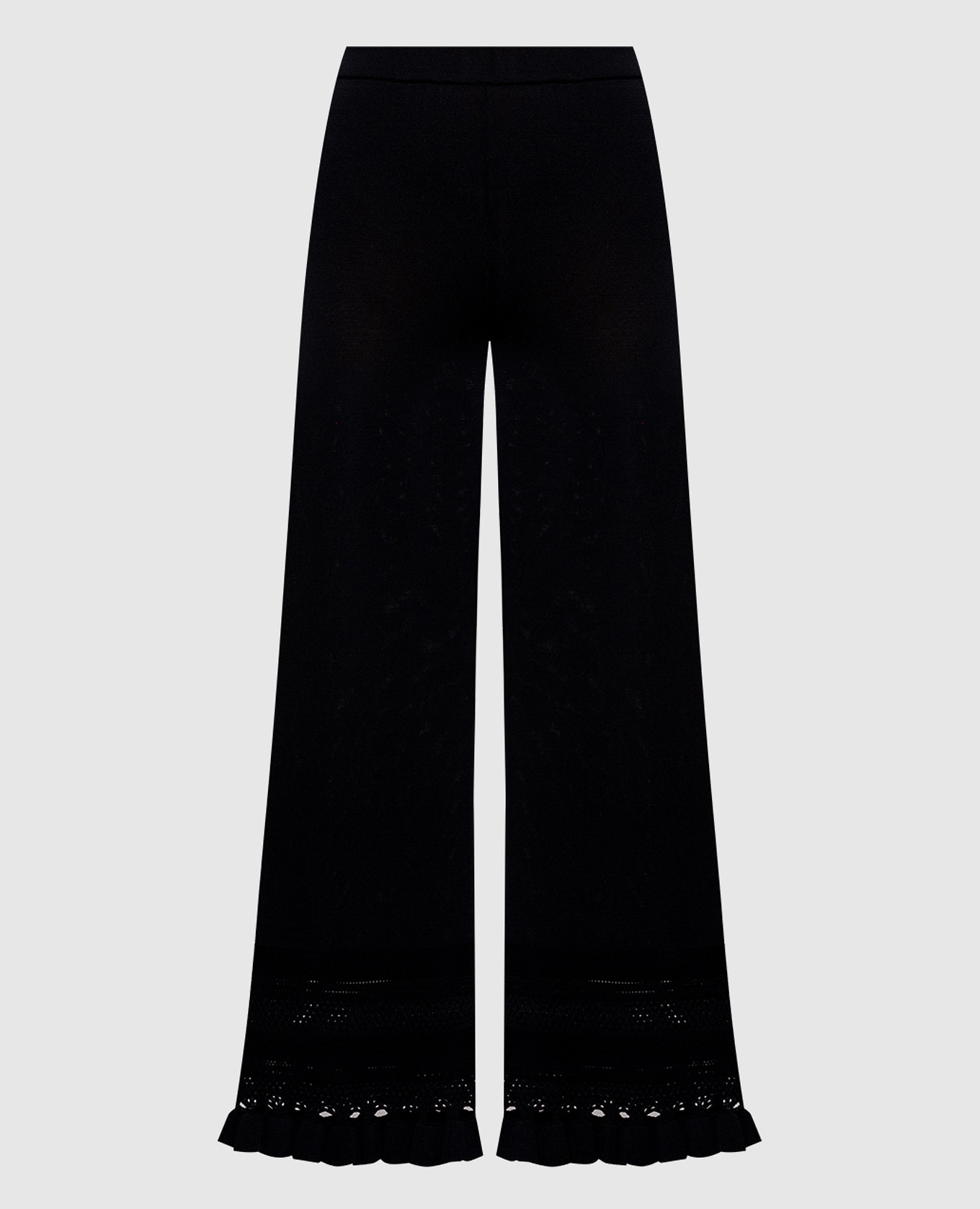Black pants with ruffles