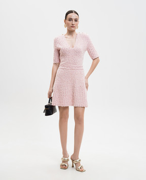 Balmain Pink tweed dress GF0R7485KJ89