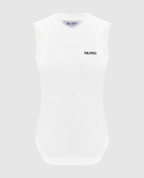 The Attico White top with logo 260WCN00003JJJ025AA