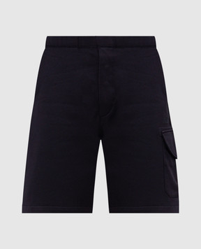 C.P. Company Blue shorts with logo embroidery MSB029A005086W