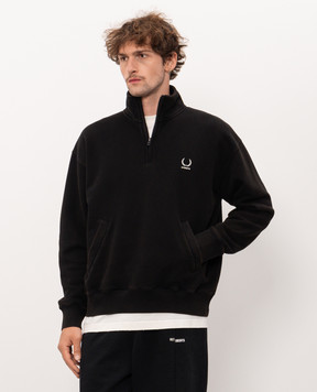 Vetements Black insulated sweatshirt with logo embroidery MH27PZ187B