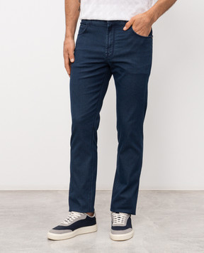 Stefano Ricci Blue jeans with logo patch MFT61B1091T248BL