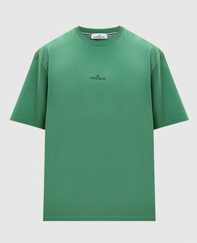 Stone Island Green t-shirt with logo print L1S152100002S0364