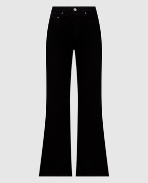 Ami Paris Black flared jeans with logo patch FTR420DE0131