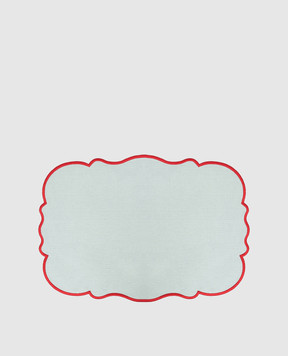Bitossi Home Set of blue linen placemats FLO00404