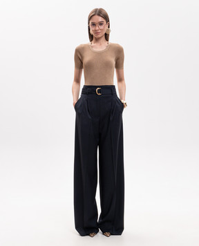 Max Mara Brown top with lurex MSTSEQUOIA