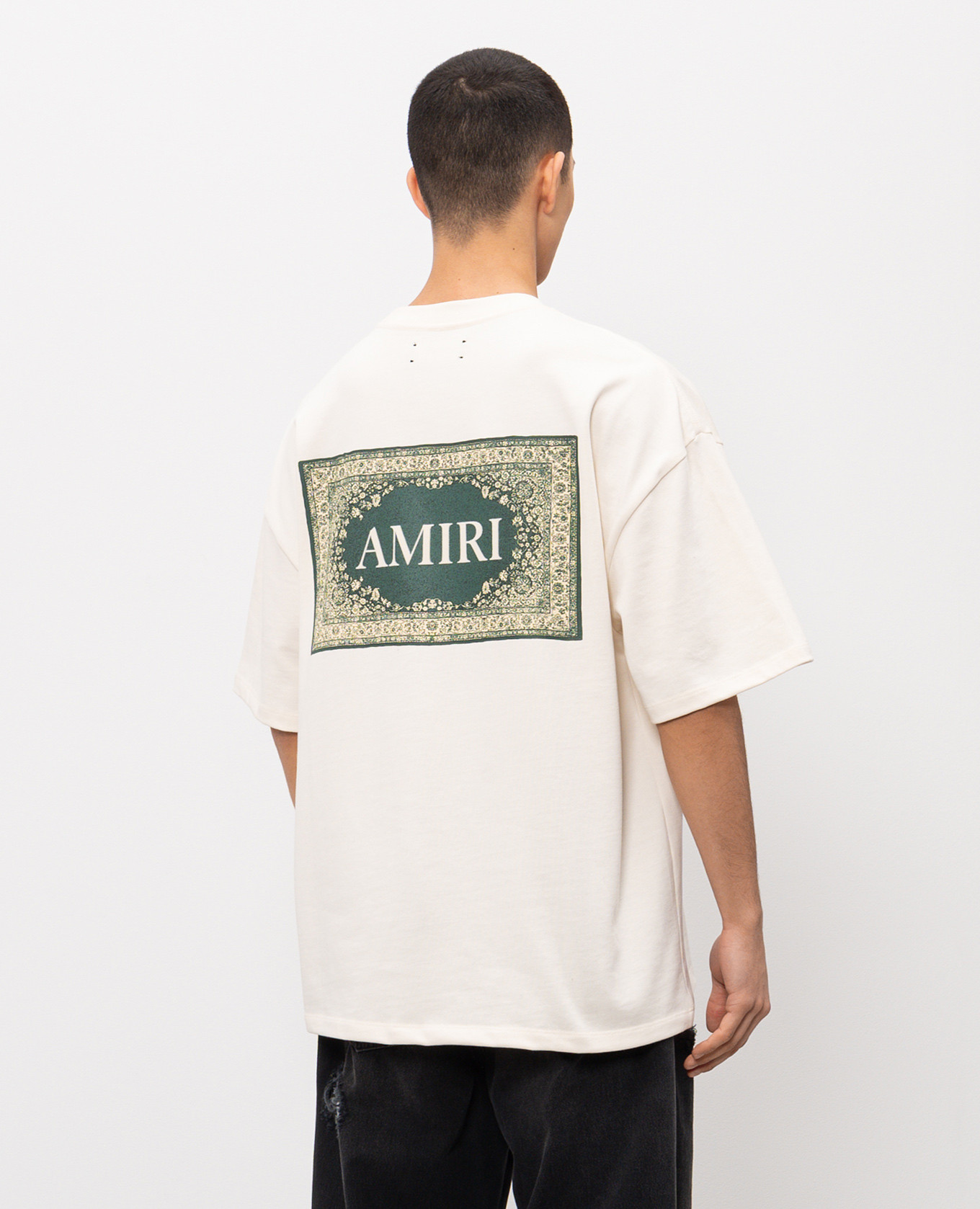 

Beige T-shirt with branded print AMIRI