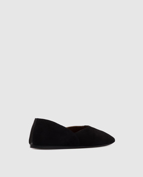 Khaite Jane black leather ballet flats F40581051