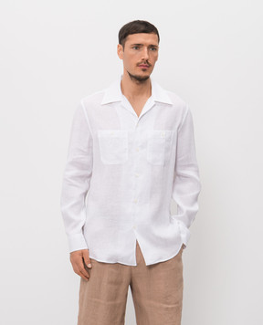 Brunello Cucinelli White linen shirt MM6840658
