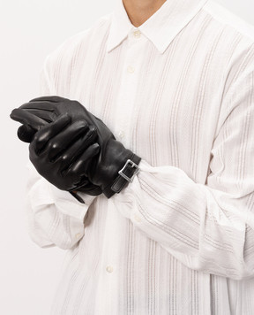 Ann Demeulemeester Arly black leather gloves B0014384LT120