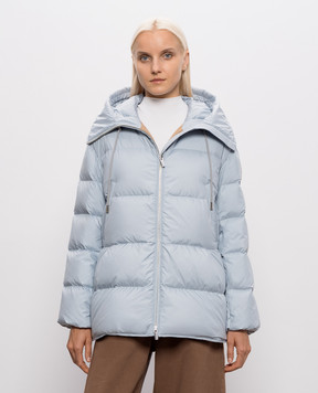 Be Florence Blue down jacket with embroidered emblem BE2617