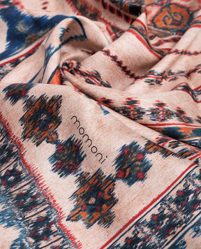 Momoni Pink printed silk scarf MOSC001MO52A
