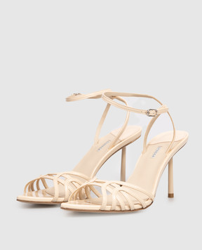 Le Silla Beige leather sandals BELLA 6642A080L3PPGSL