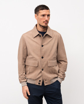 Stefano Ricci Beige leather jacket M7J6100270MKOTG
