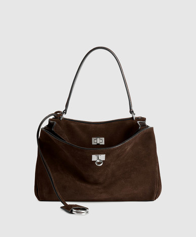 Brown suede Rodeo bag