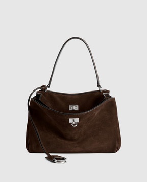 Balenciaga Brown suede Rodeo bag 7897792AB4G