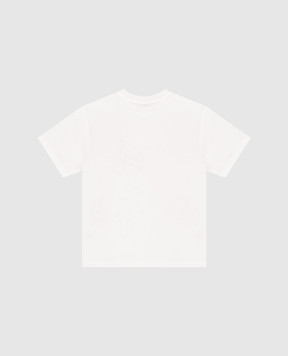 Dolce&Gabbana Children's white T-shirt with branded print L4JTHVG7PZC26