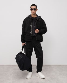 Stone Island Black cargo with logo patch K2S153100032S0010