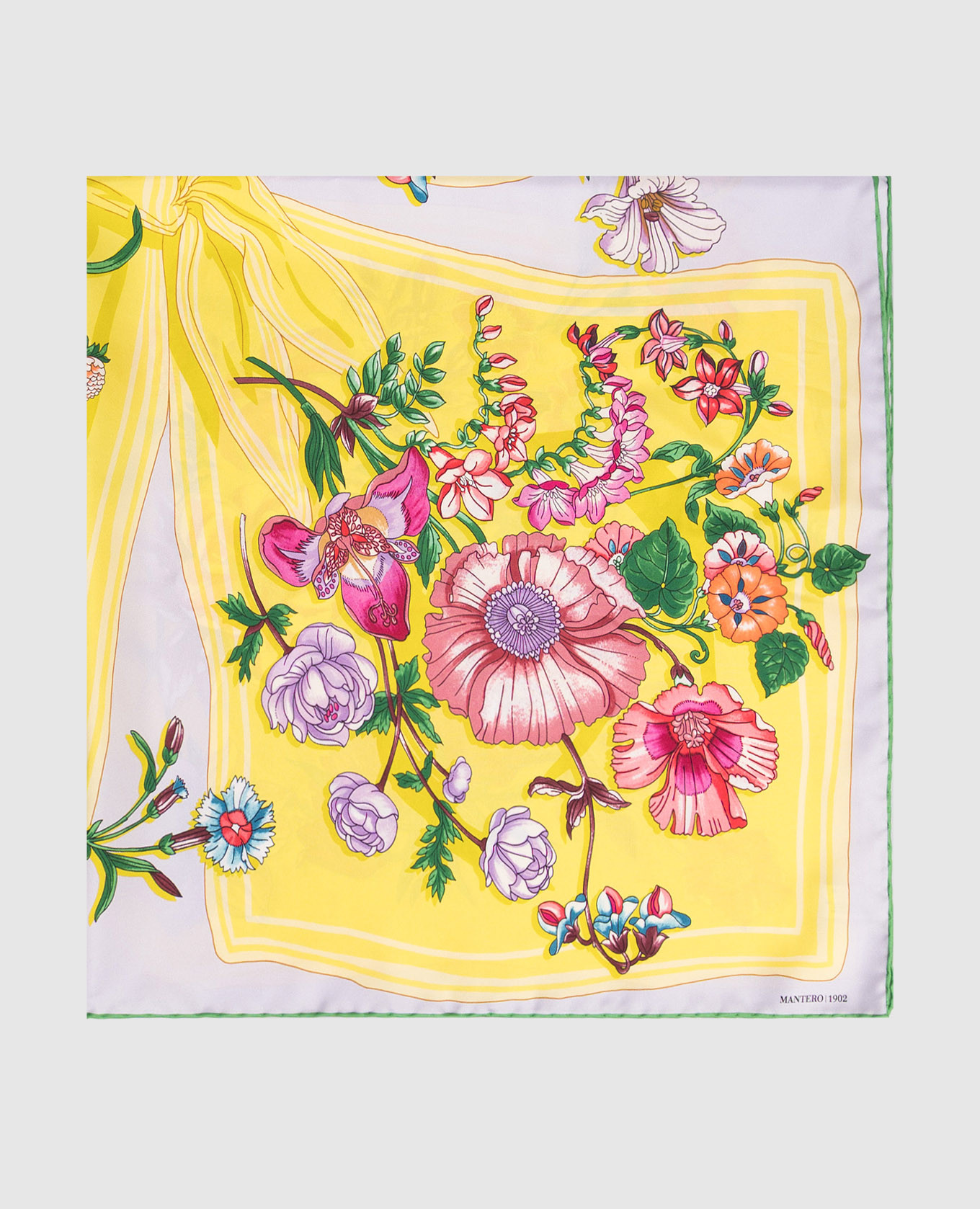 

Petals & Pies Yellow Silk Scarf MANTERO 1902