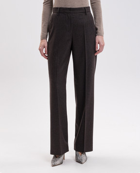 Max Mara Brown COTTAGE wool trousers SMMCOTTAGE